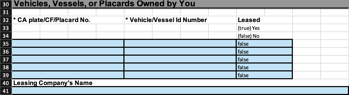 Repeated grid in Excel