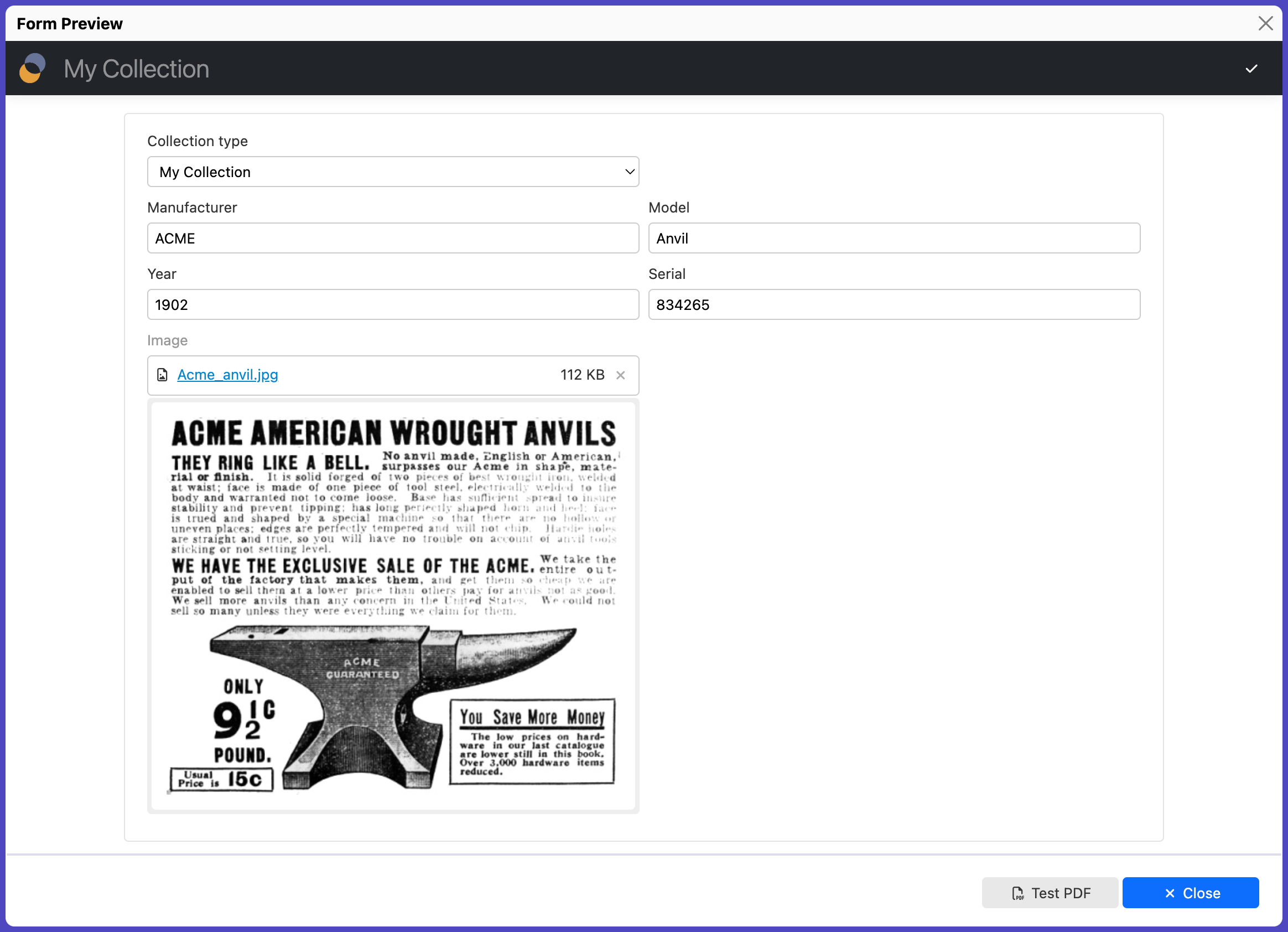 Optional Section Label in Form Runner