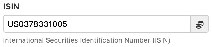 International Securities Identification Number (ISIN)